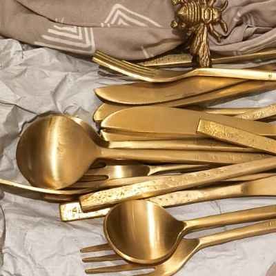 BRASS KITCHEN CUTLERY