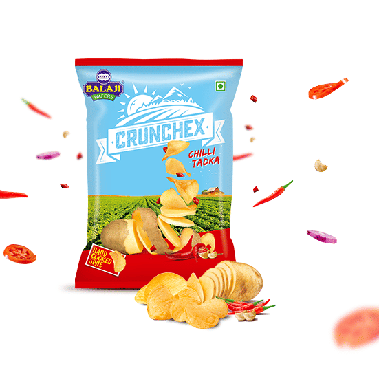 BALAJI CRUNCHEX CHILLI TADKA RS 10/-