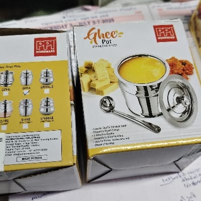 PPI CRYSTAL GHEE POT STEEL 400ML