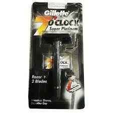 GILLETTE 7O CLOCK SUPER PLATINUM SHAVER RS 99/-