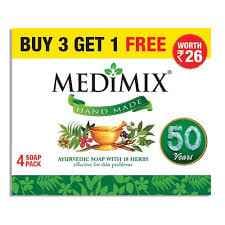 MEDIMIX AYURVEDIC 75GM 3+1 RS 96/-