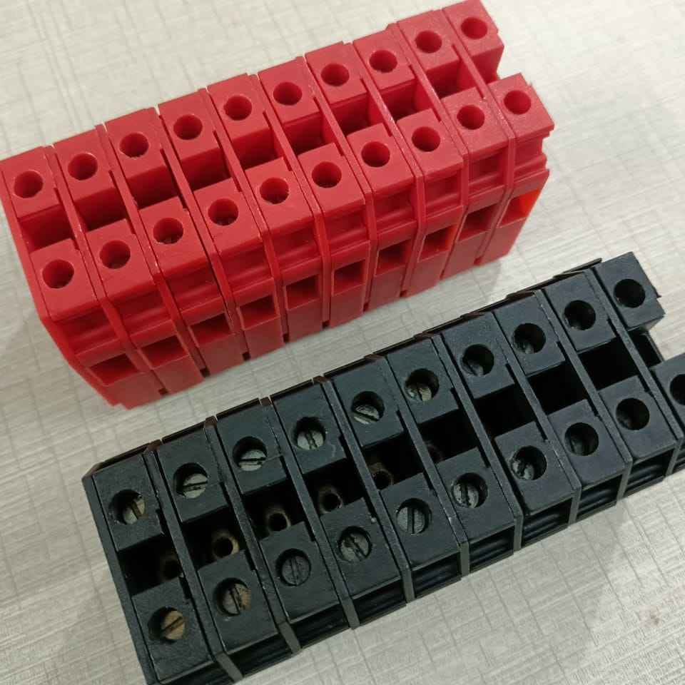 Solar Terminal Black KUT6N Elmex Red and Block with End plate (Pack of 10nos)