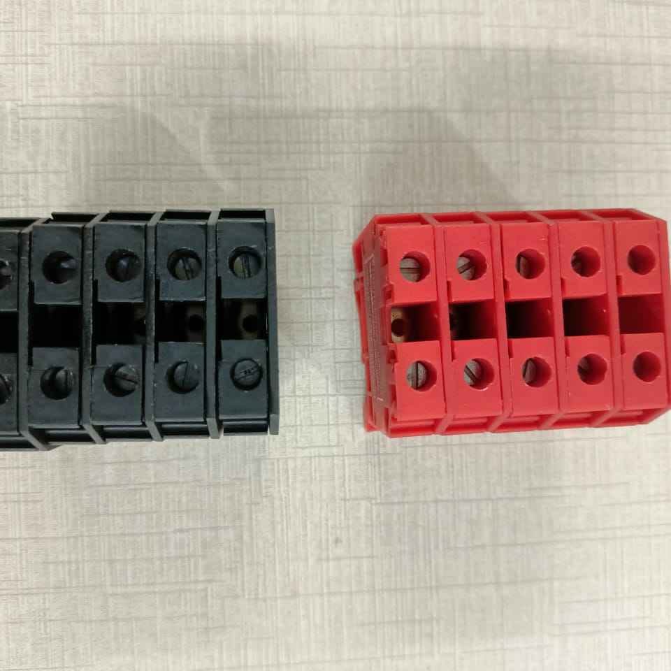 Solar Terminal Black KUT6N Elmex Red and Block with End plate (Pack of 5nos)