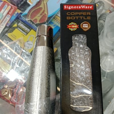 SIGNORA WARE COPPER BOTTLE zest nickle COPPER BOTTLE 900MI item code..24128