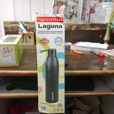 SIGNORA WARE LAGUNA COLOURED VACUUM INSULATED STAINLESS STEEL WATER BOTTLE ITEM CODE 44103..750ML
