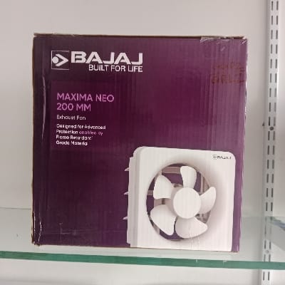 Bajaj Maxima Neo 200 mm White Dom Ex Fan (70528).1.pis