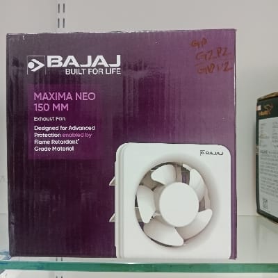 Bajaj Maxima Neo 150 mm White Dom Ex Fan (70527).1.pis