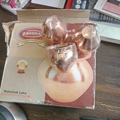 ASHOKA COPPER COLLECTION ABHISHEK LOTA no 6.mini ..3.pis