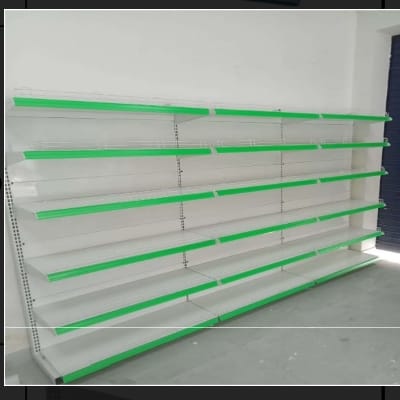 "L" Type Wall side Standing Perforated Rack (Ht-8',Width -3')