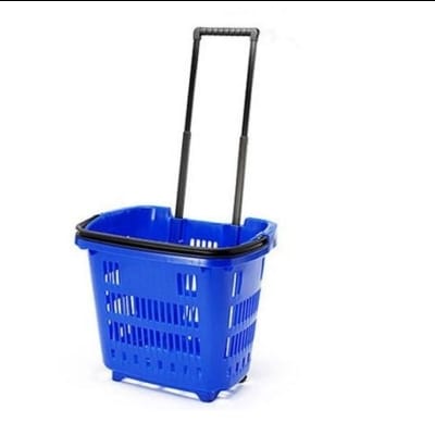 PVC Trolley Basket (35L , Two Wheels Basket Trolley in Hybrid Quality in Durable)