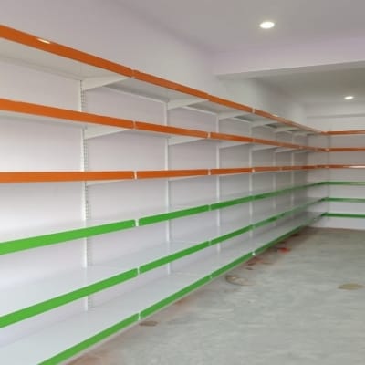 "I" Type Wall Mounted Display Rack (Ht-7 Feet, Width 3 Feet)