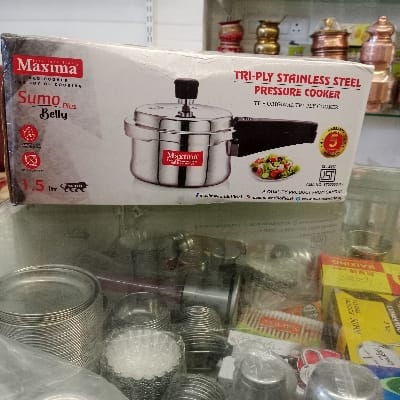Maxima Sumo Plus Belly 1.5 L TRI-PLY STEEL COOKER 1.PCS