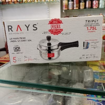 RAYS TRIPLY STEEL pressure cooker 1.75 L (TRINITY) 1.PCS
