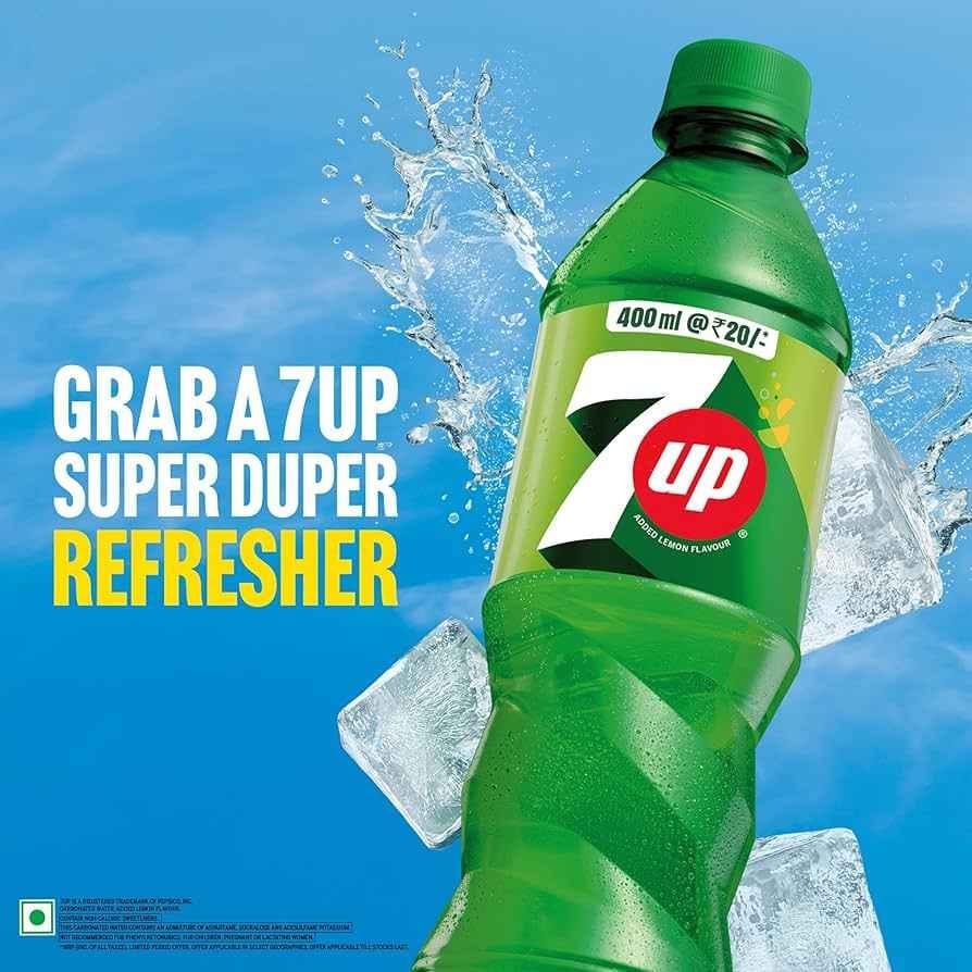 7UP 400ml PET 30 Rs.20