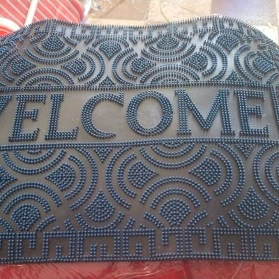 Welcome big rubber mat