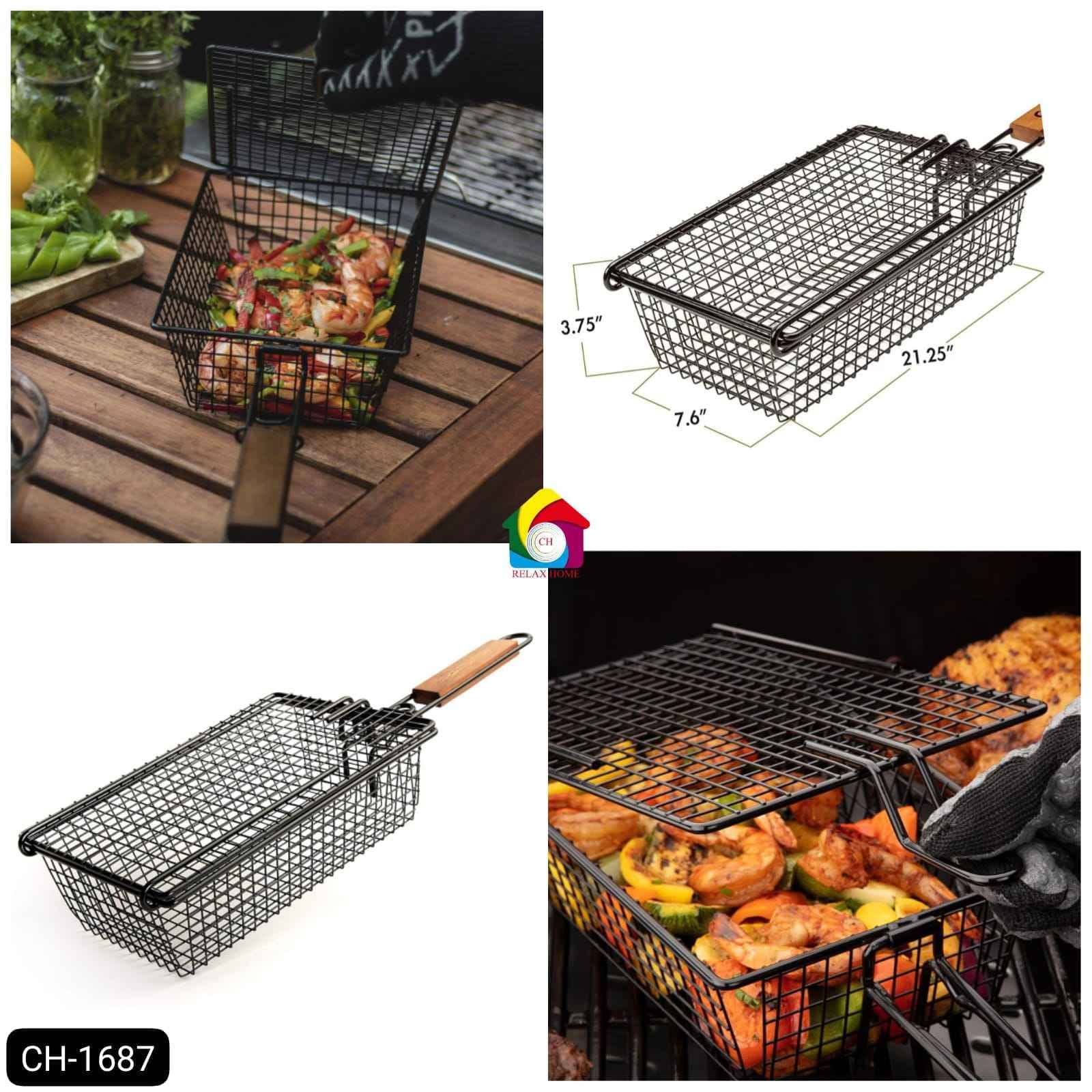 Non-Stick BBQ Basket with Lid