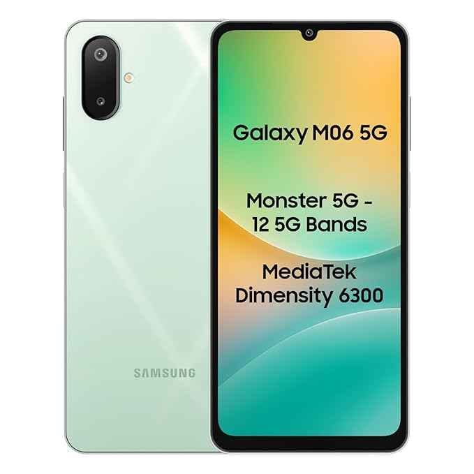 Samsung Galaxy M06 5G (Sage Green, 6GB RAM, 128GB Storage)