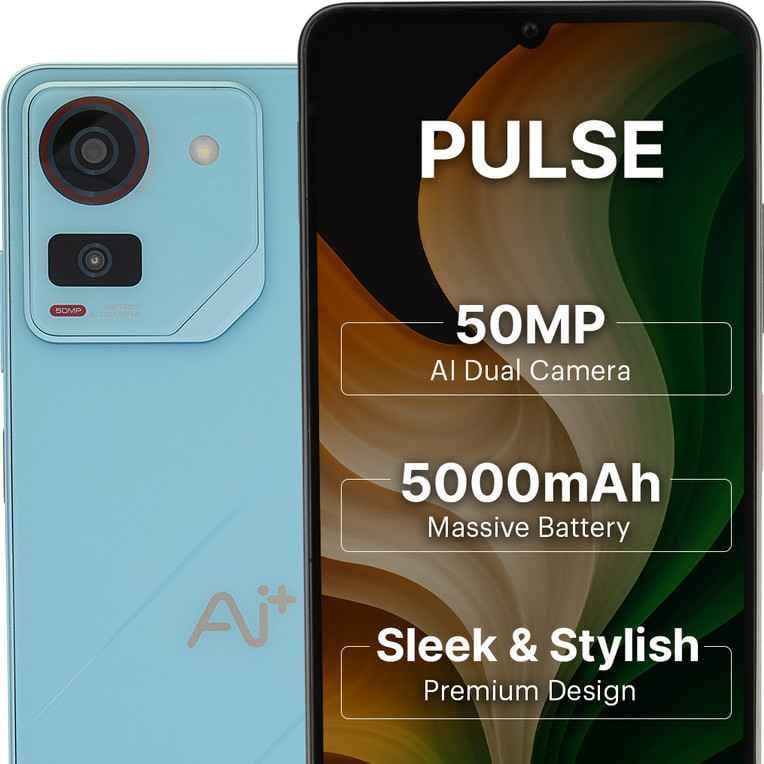 Ai+ Pulse (Blue, 4 GB RAM, 64 GB Storage)