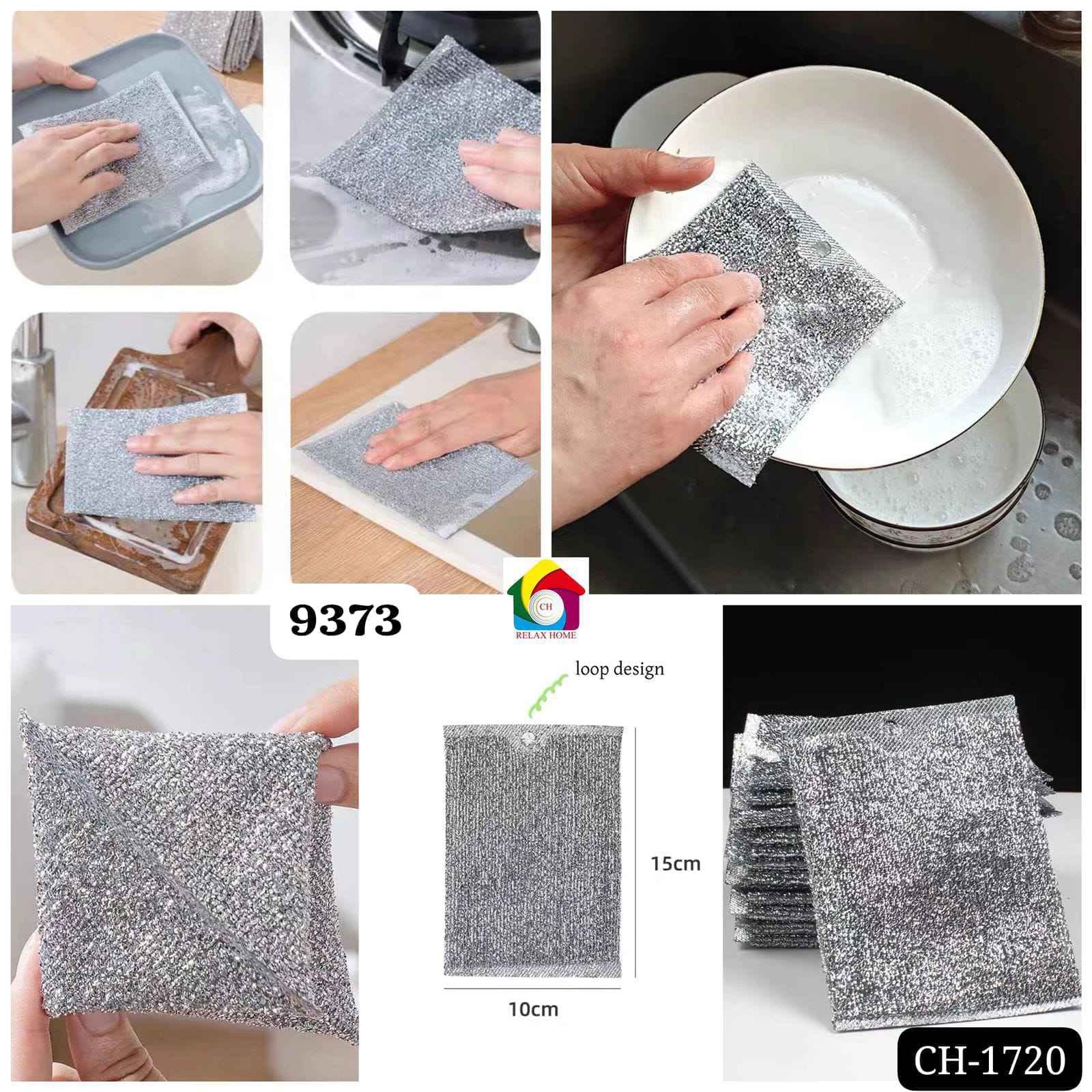 5pcs Thicken Kitchen Scrubber