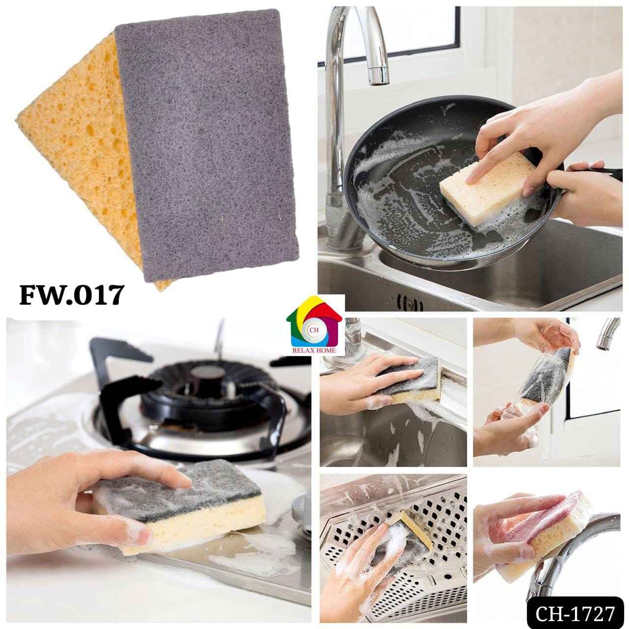 Scrubbing Kitchen Sponge