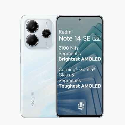 REDMI Note 14 SE 5G (Mystique White, 6GB RAM, 128GB Storage)