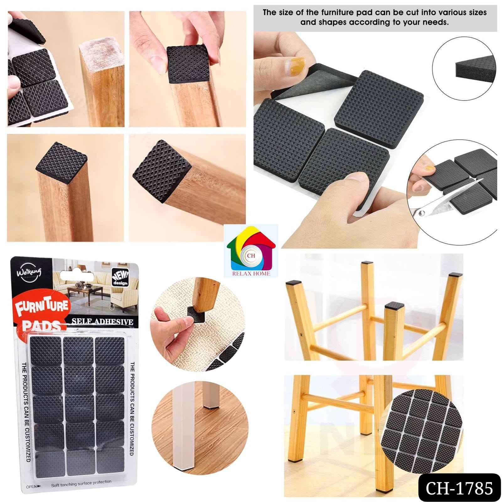 (3x2.7CM)30 Pcs Furniture Pads Kit