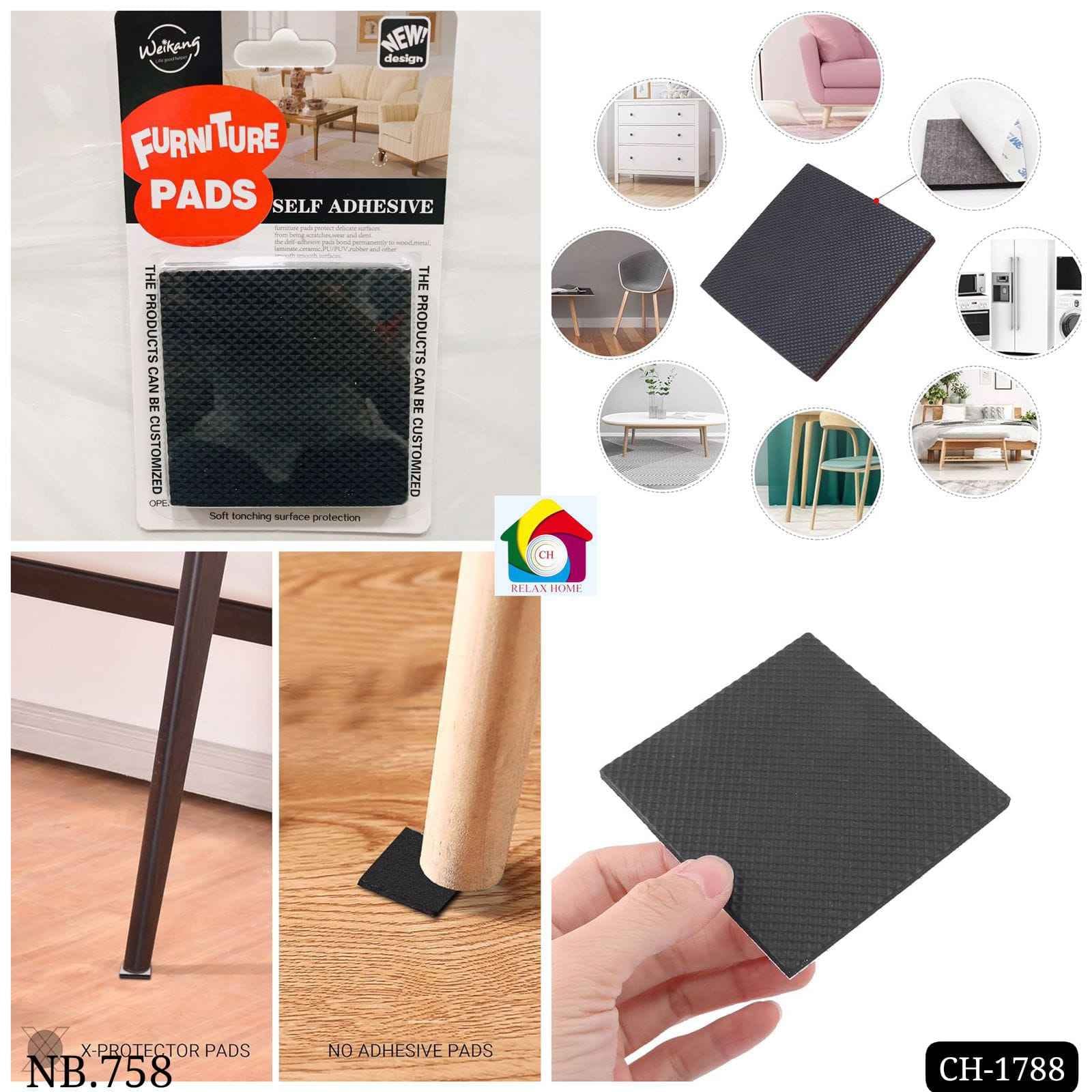 (8.6*8.6cm)2pcs Furniture pad
