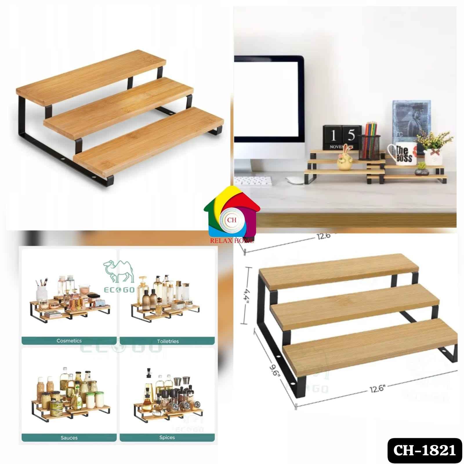 Kitchen Space Organizer 3 Step Modern Shelf