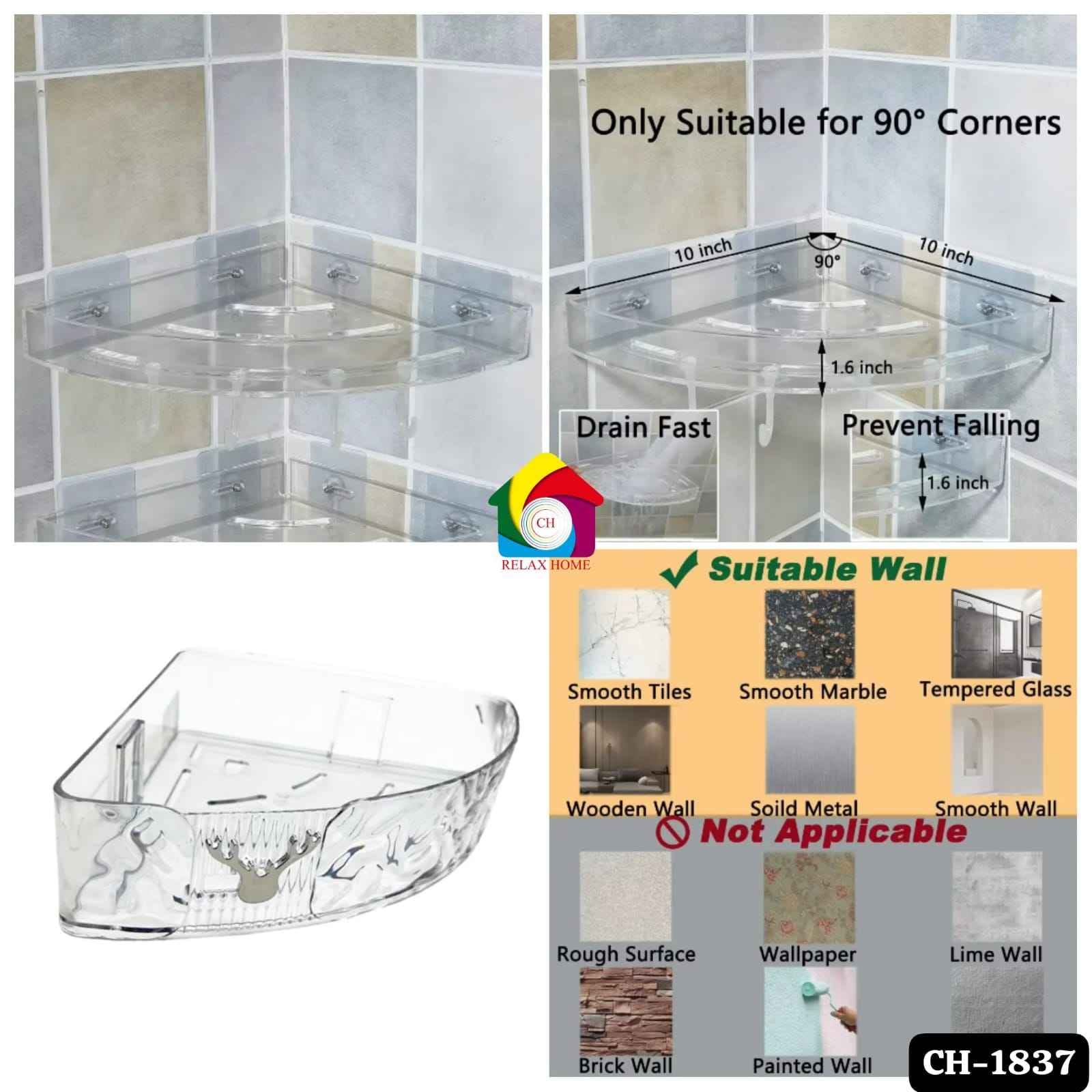 Acrylic Bathroom corner Self
