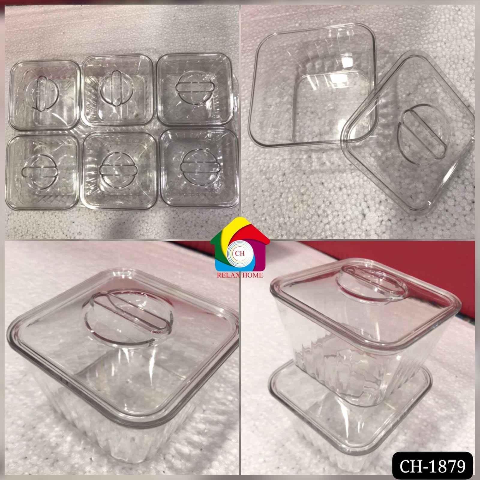 6pcs Acrylic bowl with Tray