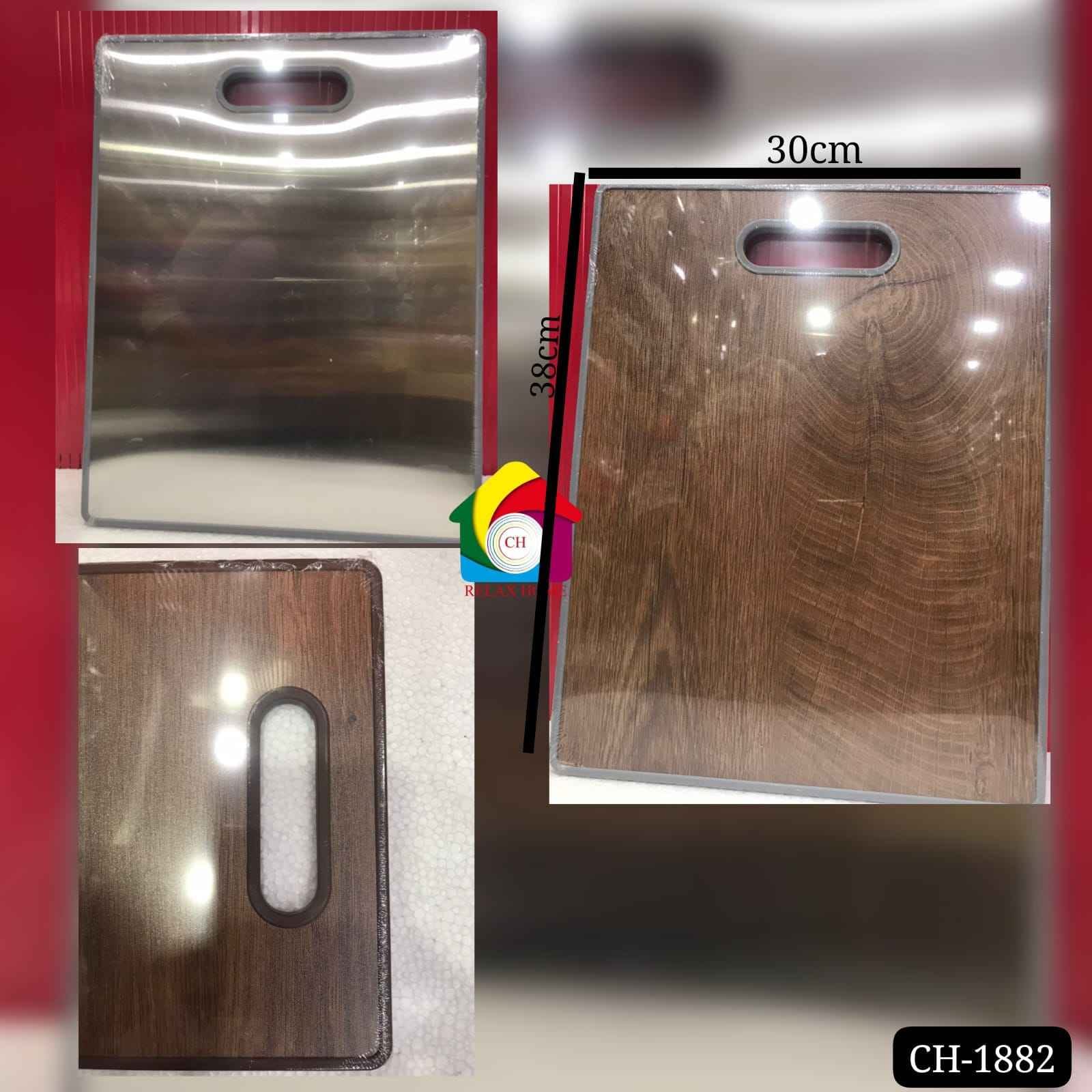 (30*38cm)Wooden & Steel Chopping Board