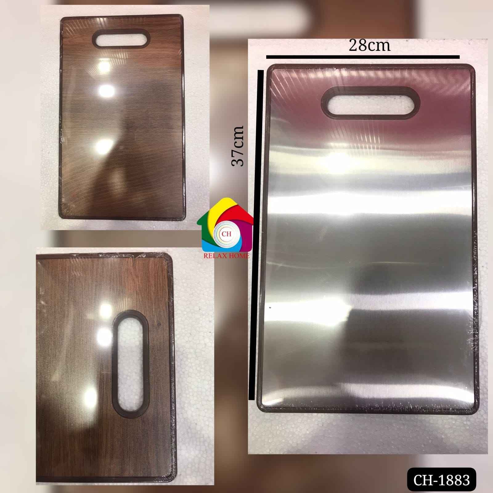 (28*38cm)Wooden and Steel Chopping Board