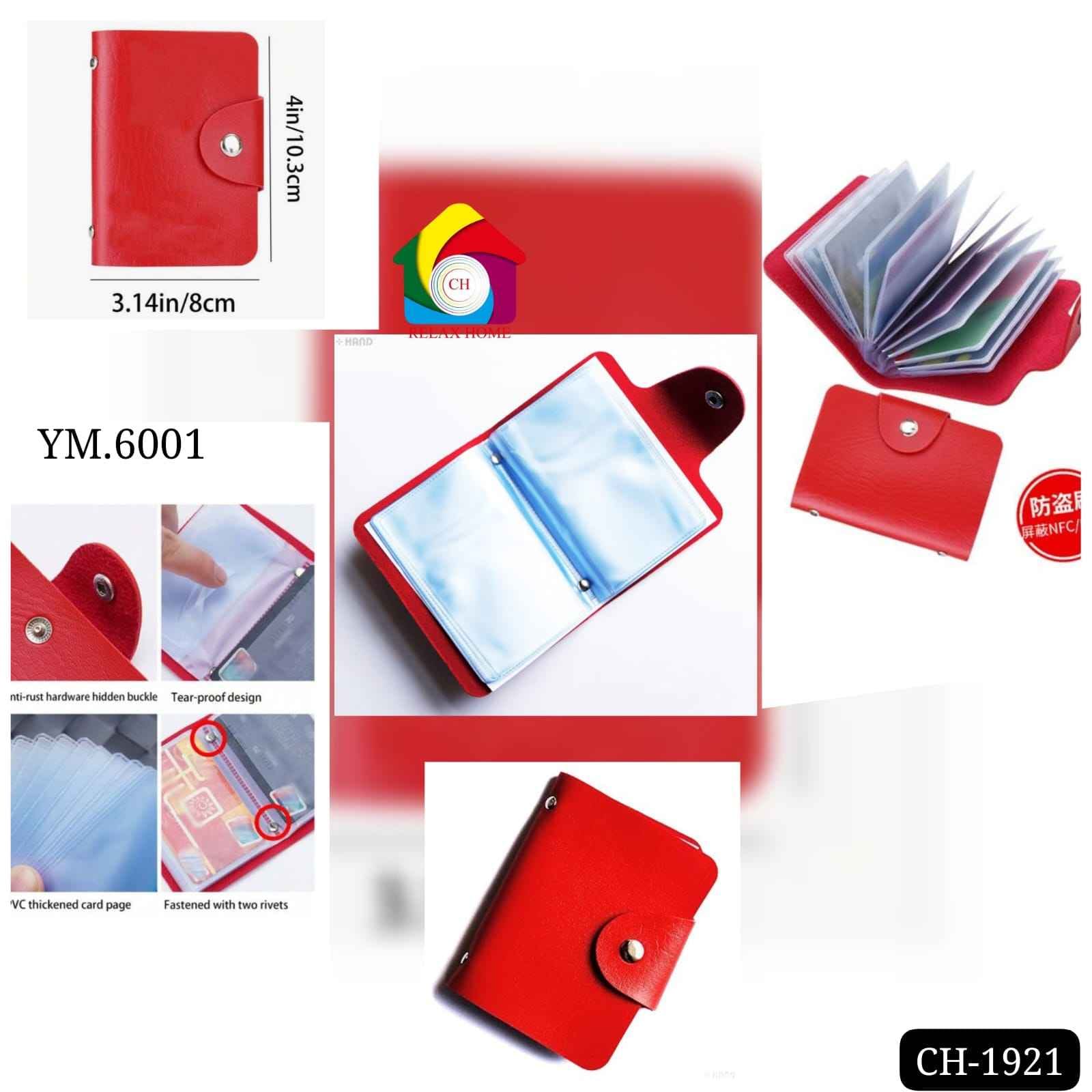 6001 Leather ID Bank Credit Card Case