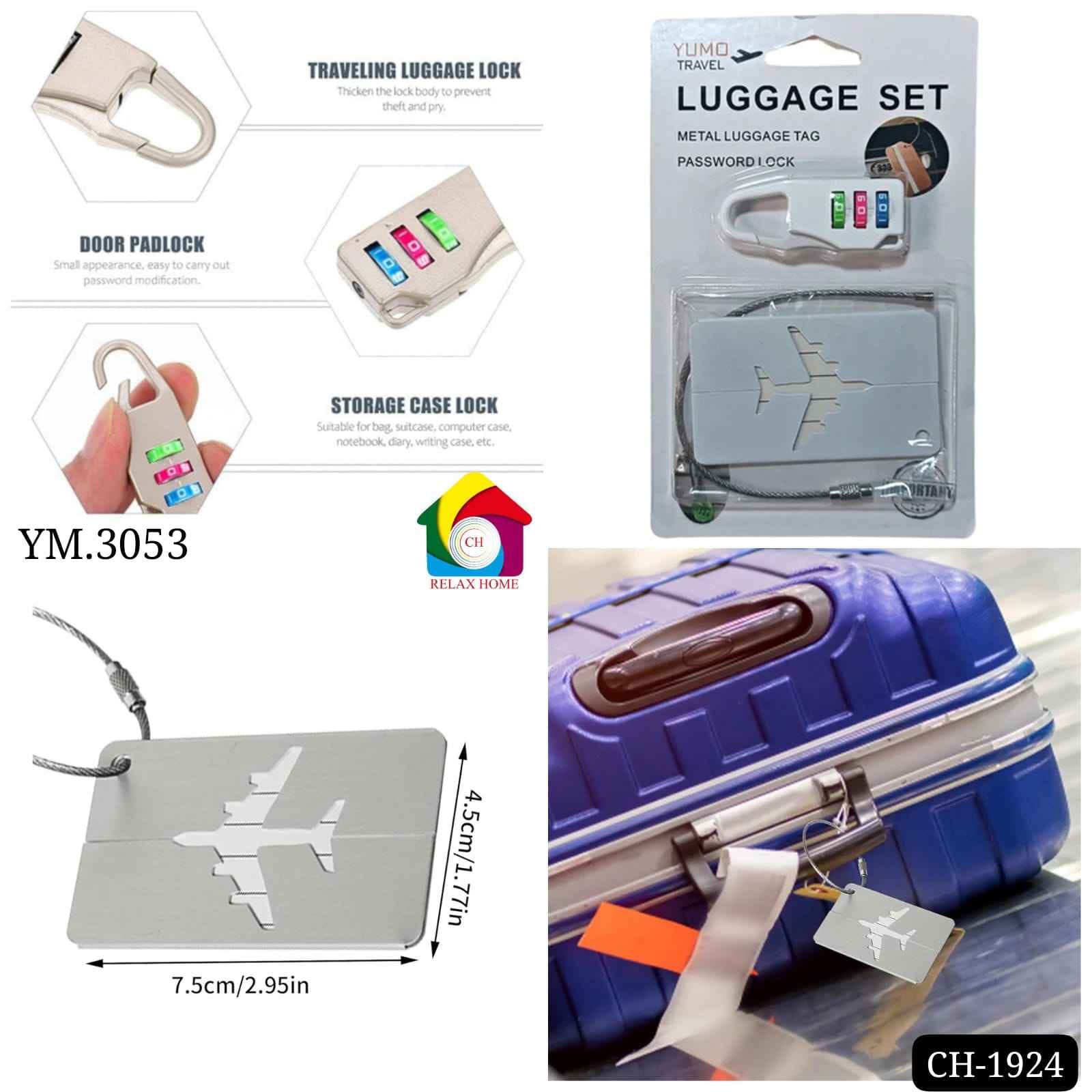 3053 Travel Lock & Luggage Tag Set