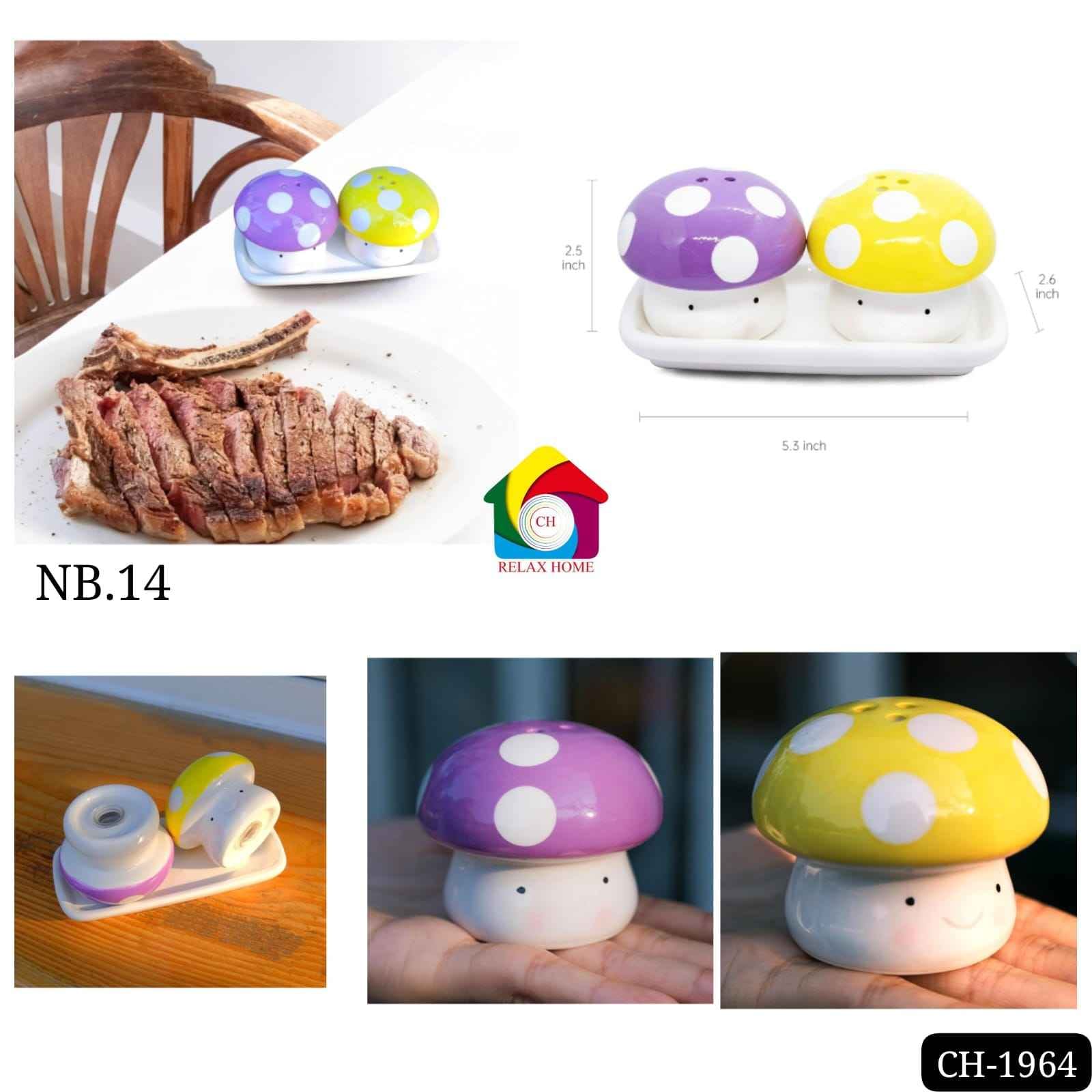 14 ceramic Salt and Pepper Shakers Set