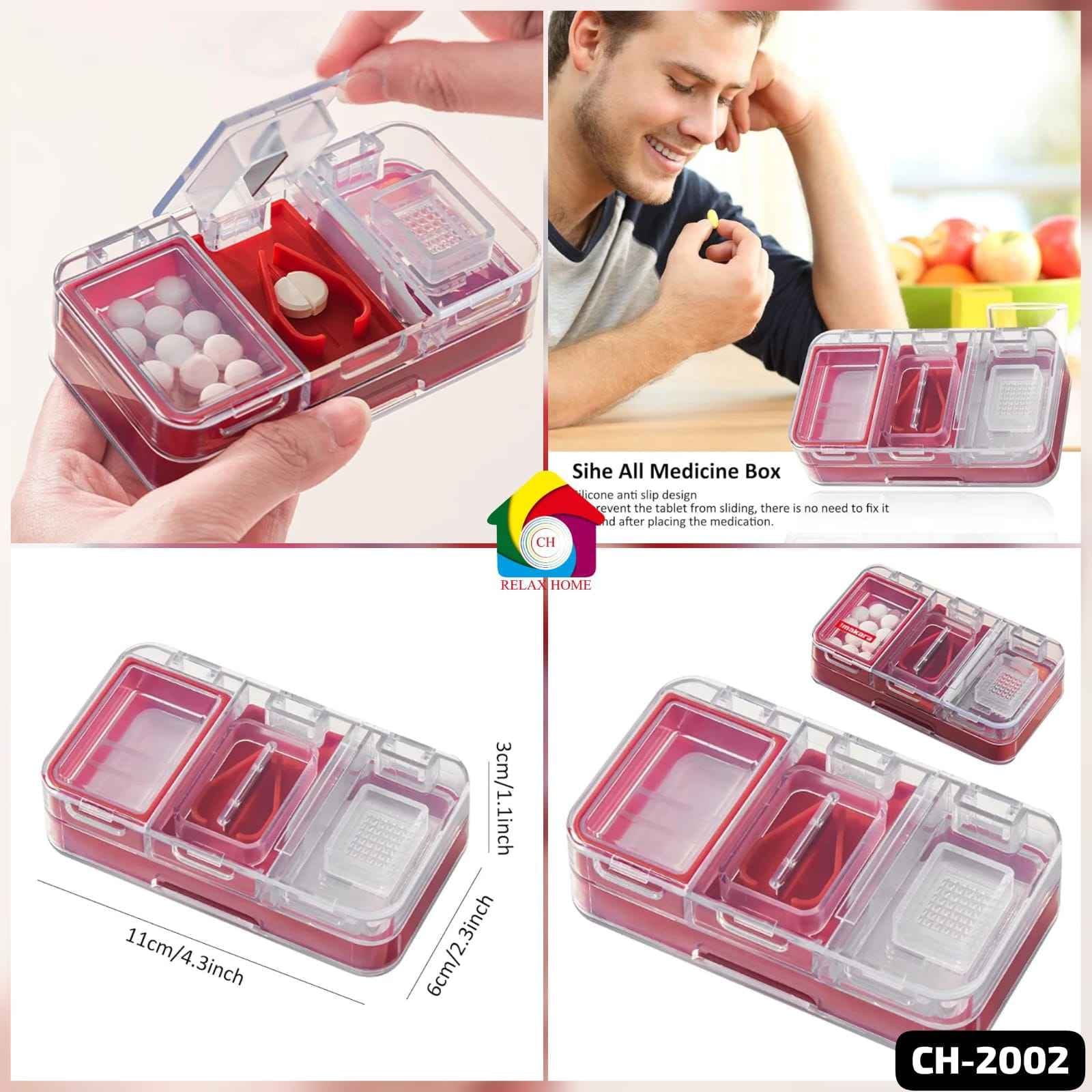 3 in 1 Double layer medicine box