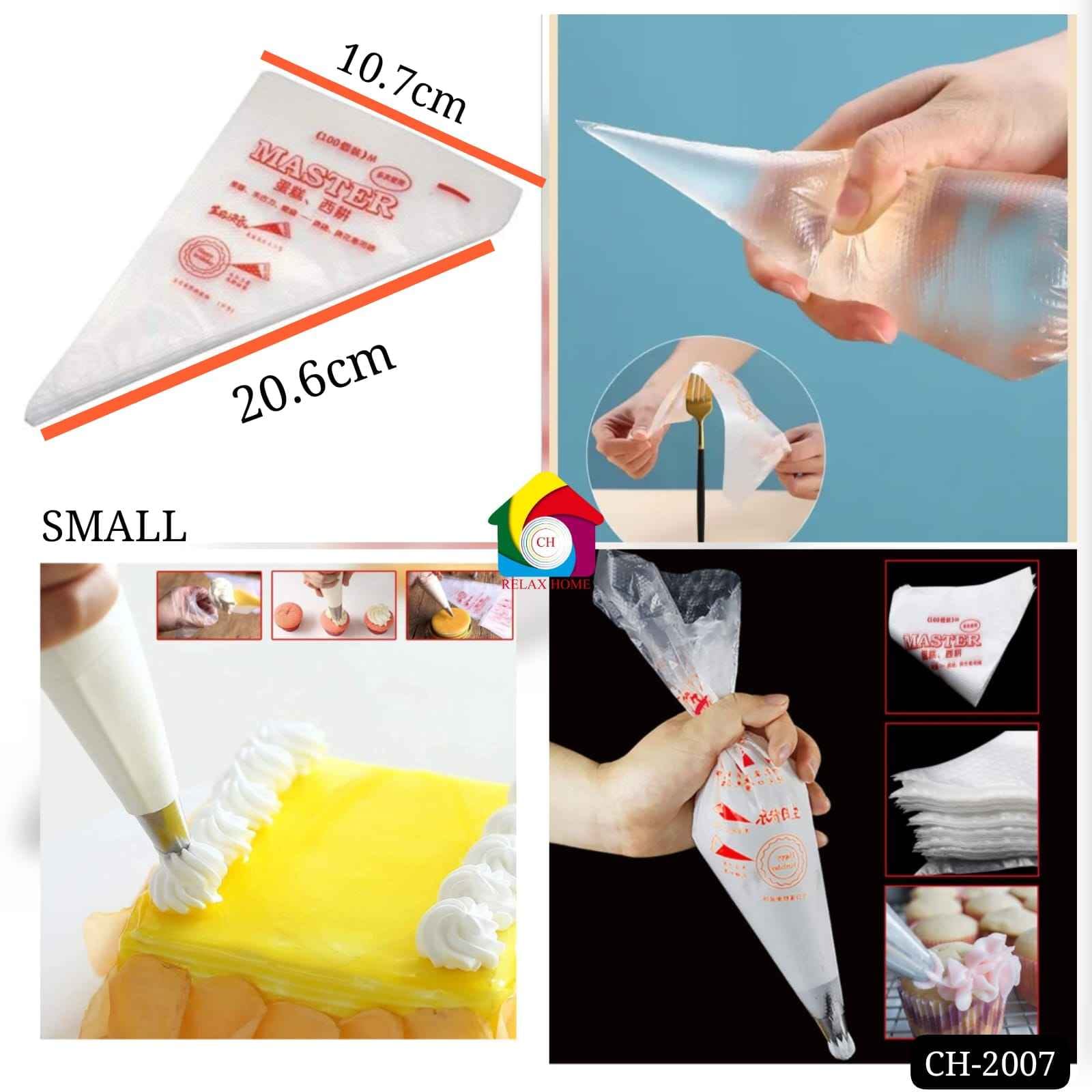 (10.7*20.6CM)Transparent Icing Bags