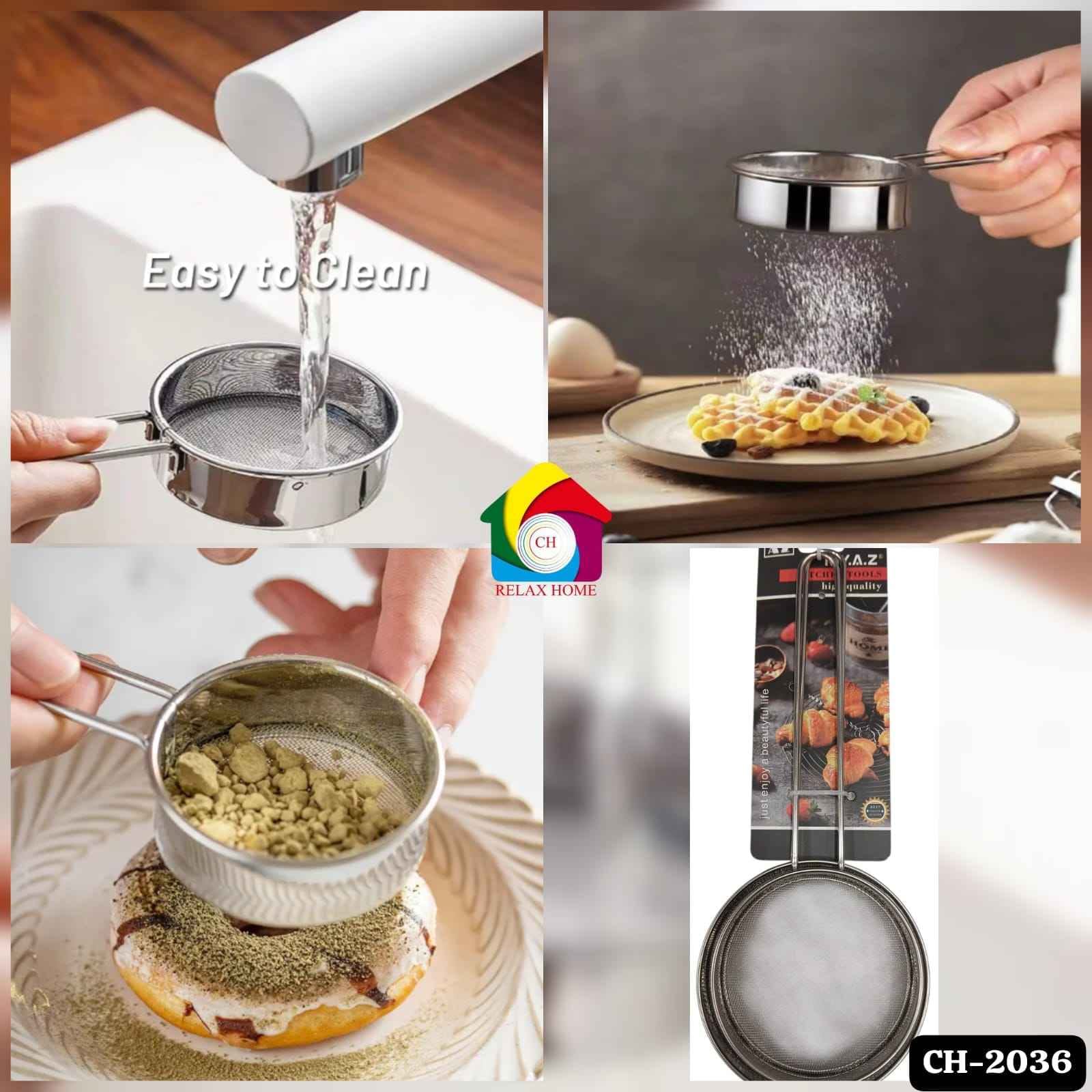 Set of 2 Stainless Steel Kitchen Strainer