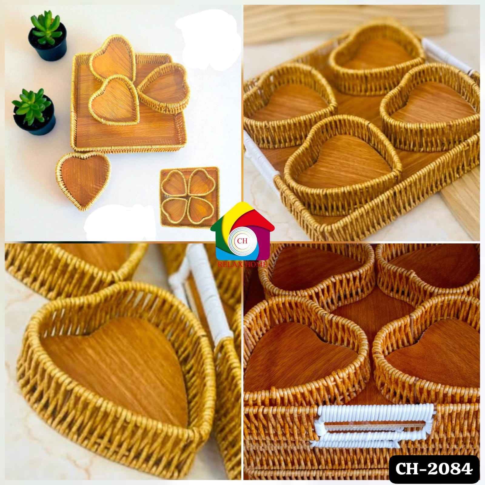 4part Heart shape Basket