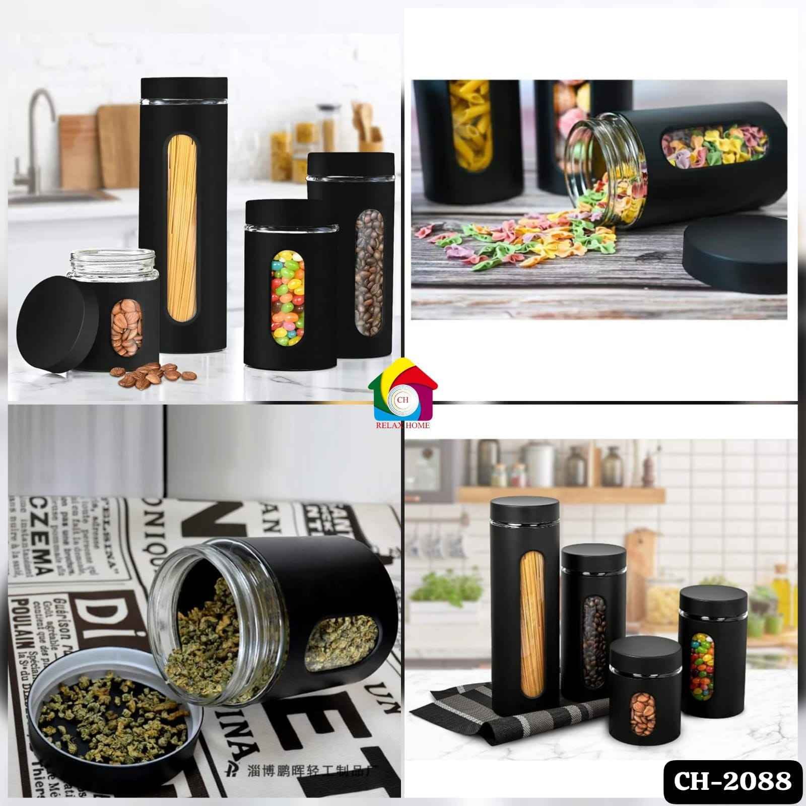 Glass Canister Set of 4