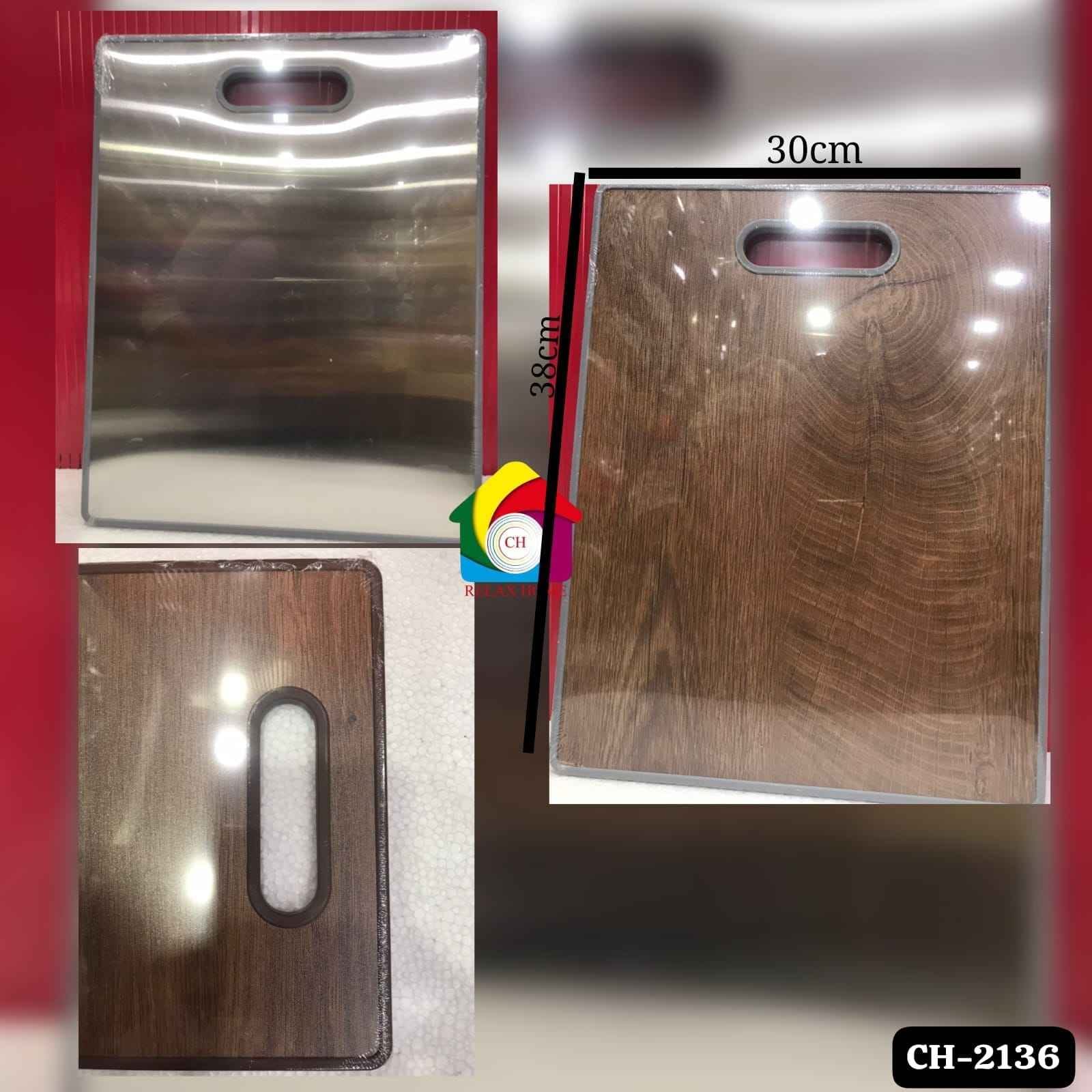 30*38cm 2in1 Wooden and steel chop board