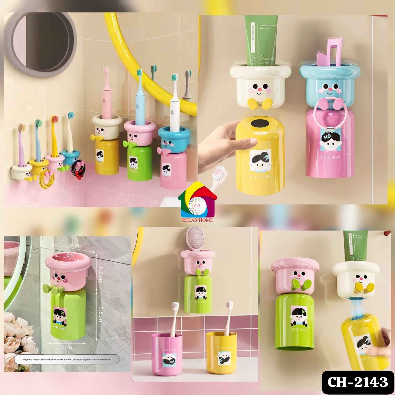 Cute magnetic Toothbrush Holder