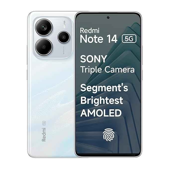 Redmi Note 14 5G (Mystique White, 6GB RAM 128GB Storage)