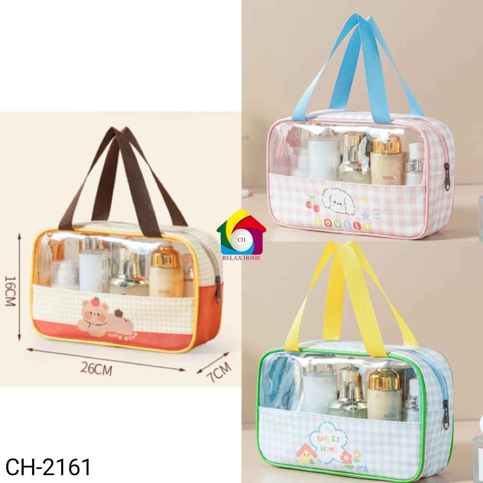 Travel cosmetic bag transparent