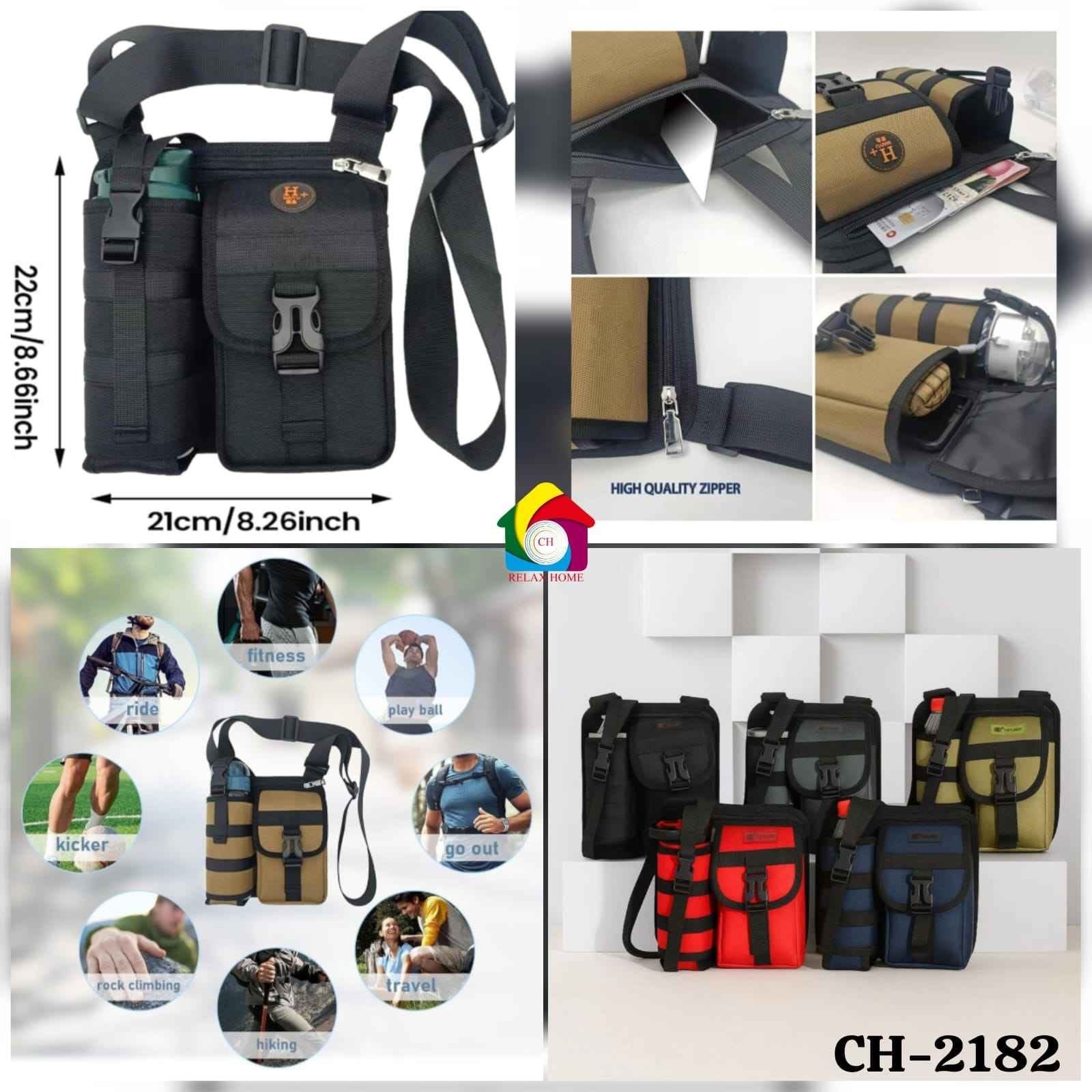 Shoulder Bags with Water Bottle Holder