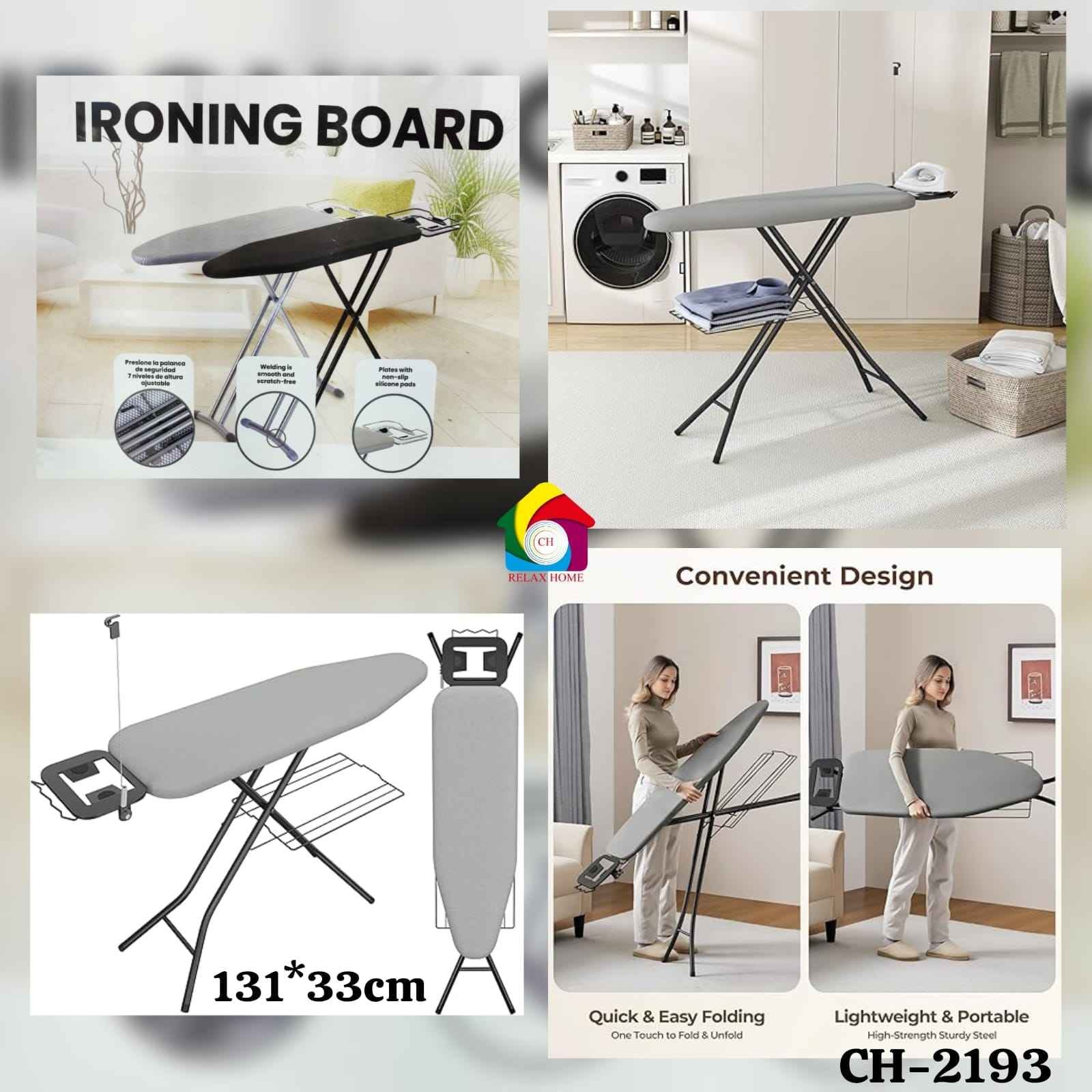 Foldable Ironing Board, Heavy Duty,131*33cm