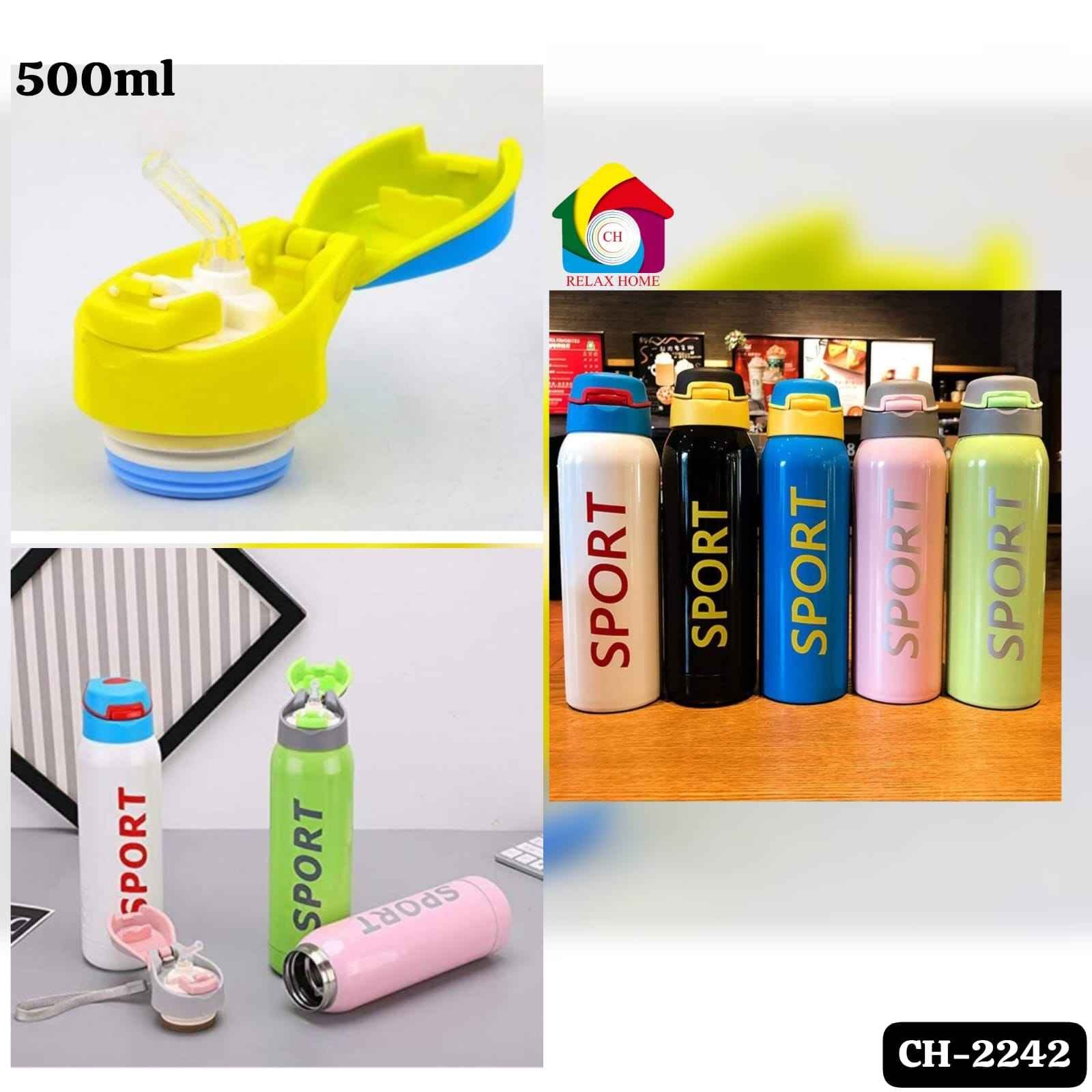 500ml Insulated Push Button water bottle