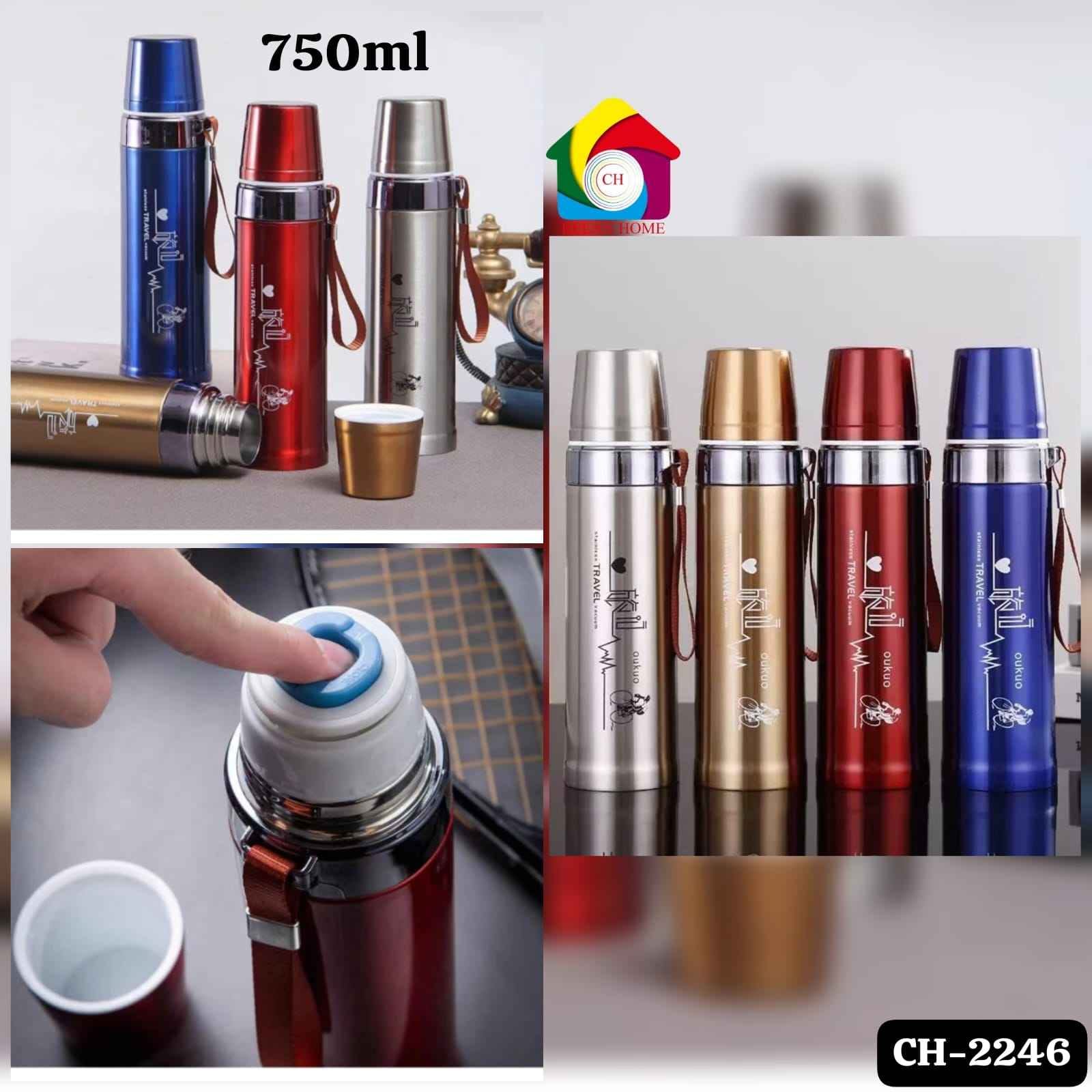 750ml Steel Double Wall Vacuum Water Bottle