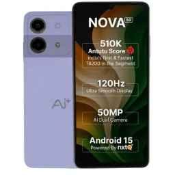 Ai+ Nova 5G (Purple, 6 GB RAM, 128 GB Storage)