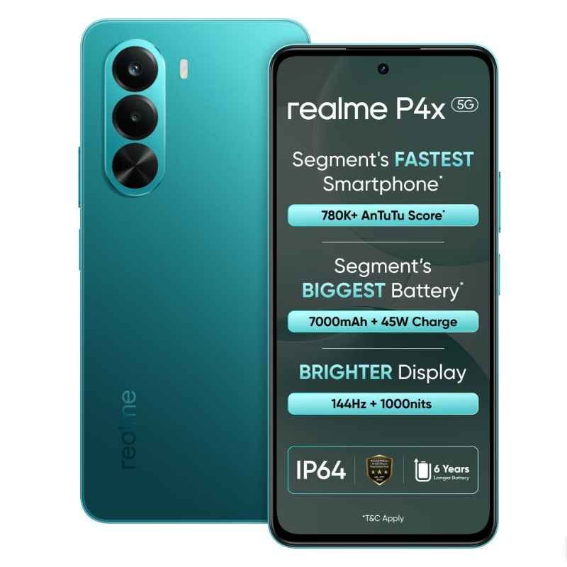 realme P4x 5G (Lake Green, 6 GB RAM, 128 GB Storage)